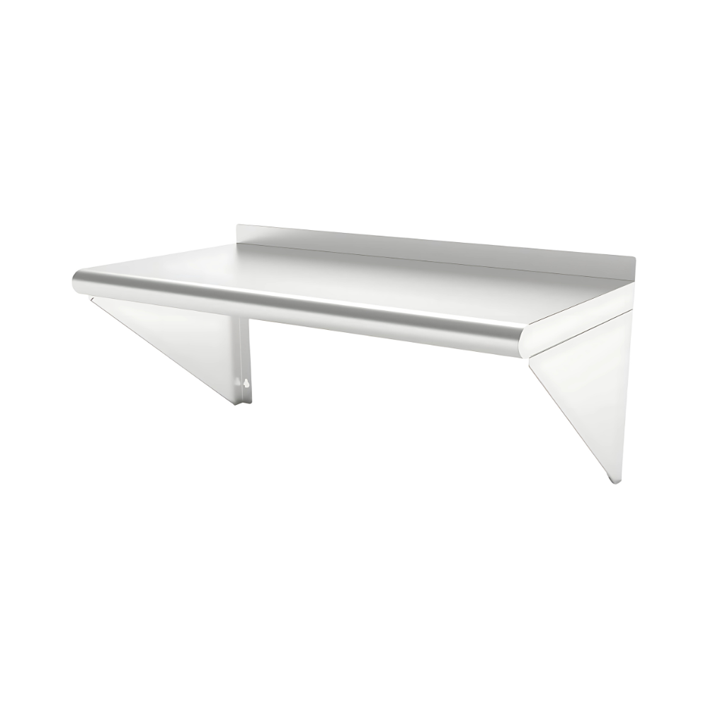 SS WALL SHELF SINGLE TIER MADE BY 1 MM SS 304 GRADE
