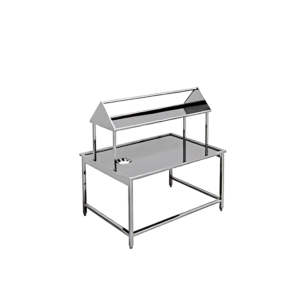 SOLID DISH LANDING TABLE WITH CHUTE