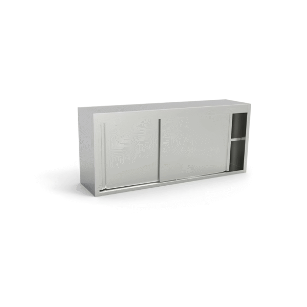 SS WALL MOUNTED CABINET WITH SLIDING DOORS
