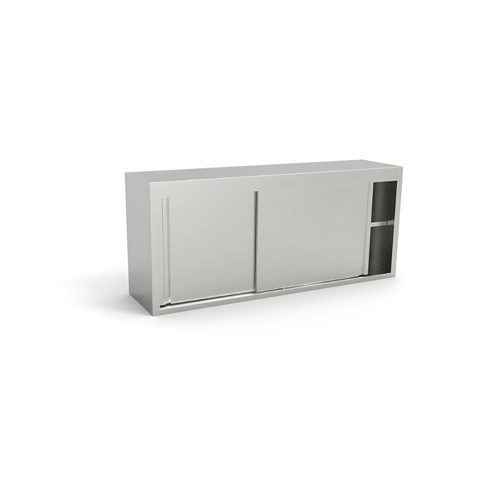 SS WALL MOUNTED CABINET WITH SLIDING DOORS
