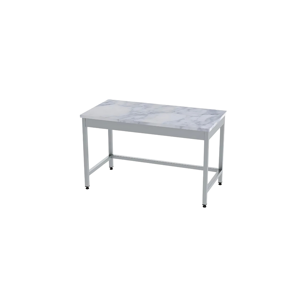 SS WORKTABLE WITH MARBLE TOP